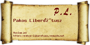 Pakos Liberátusz névjegykártya